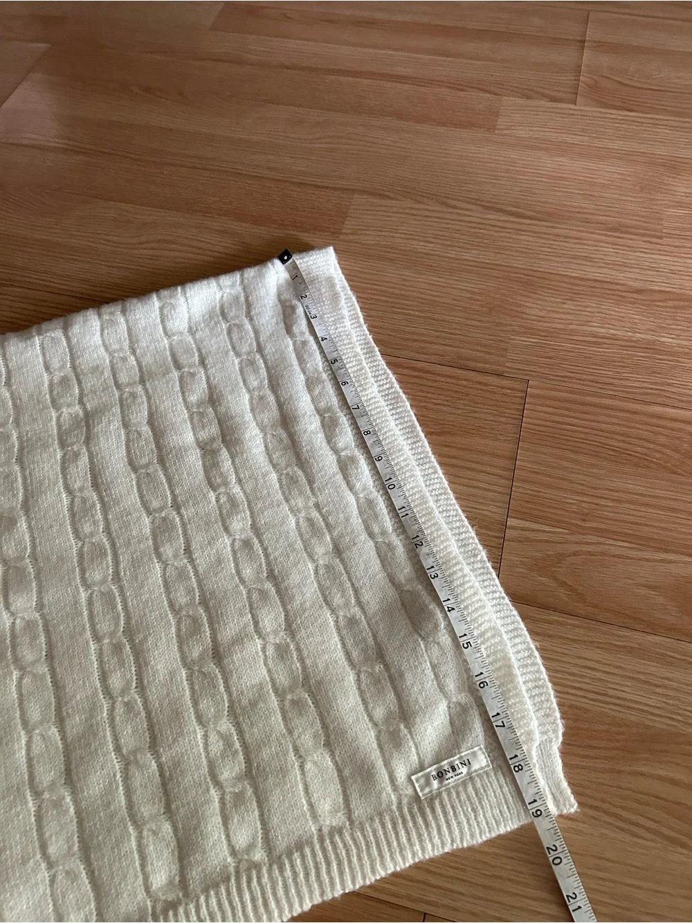 Bonbini New York Ivory Cable Knit Baby Blanket 0-6 months
